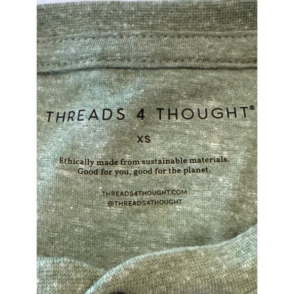 Threads 4 Thought Men's Short Sleeve Henley Green Size XS NWT - Picture 5 of 7